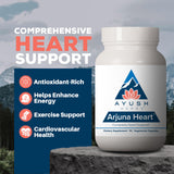 Ayush Herbs Arjuna Heart: caplets-plein, présentation pratique pour une utilisation quotidienne.