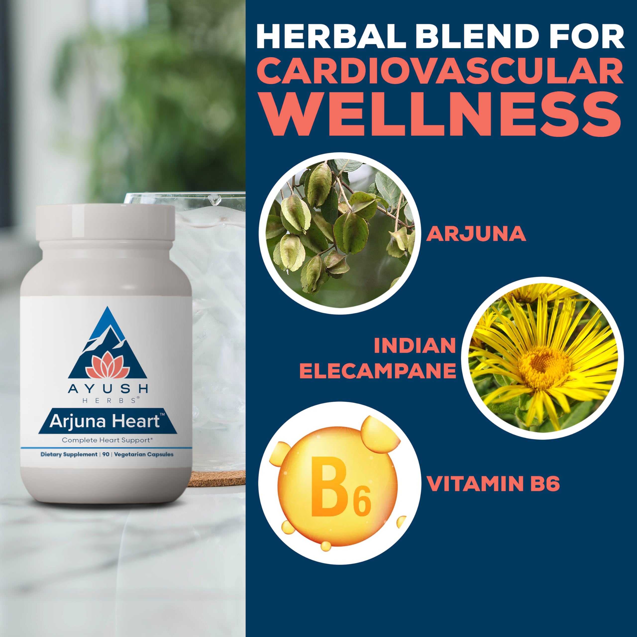 Ayush Herbs Arjuna Heart: dosage-quotidien, facilite l’intégration dans votre journée.