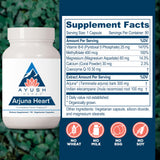 Ayush Herbs Arjuna Heart: etiquette-produit, informations claires pour choisir votre routine.