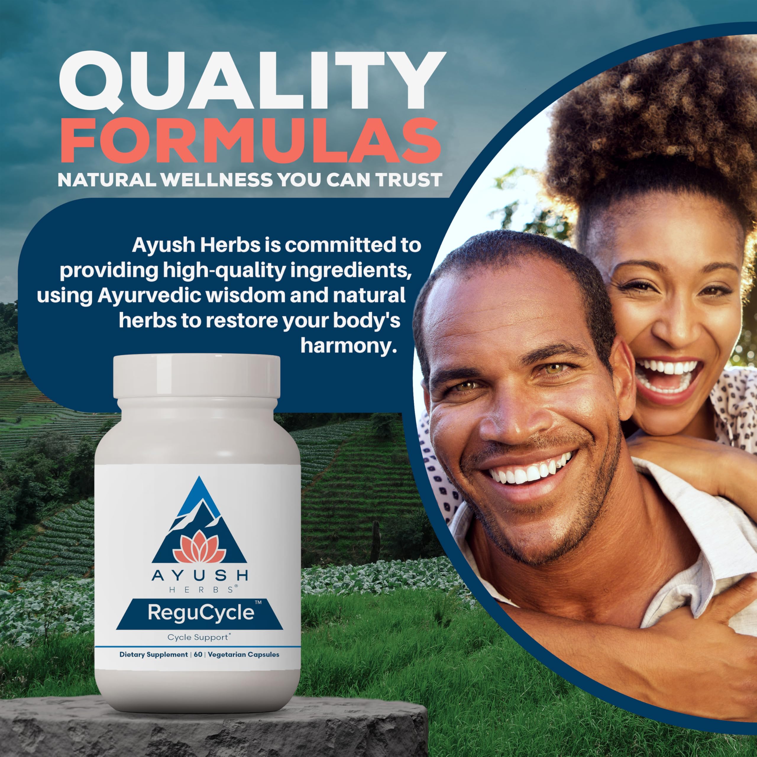 Ayush Herbs Regu-Cycle usage-quotidien — routine simple et naturelle.