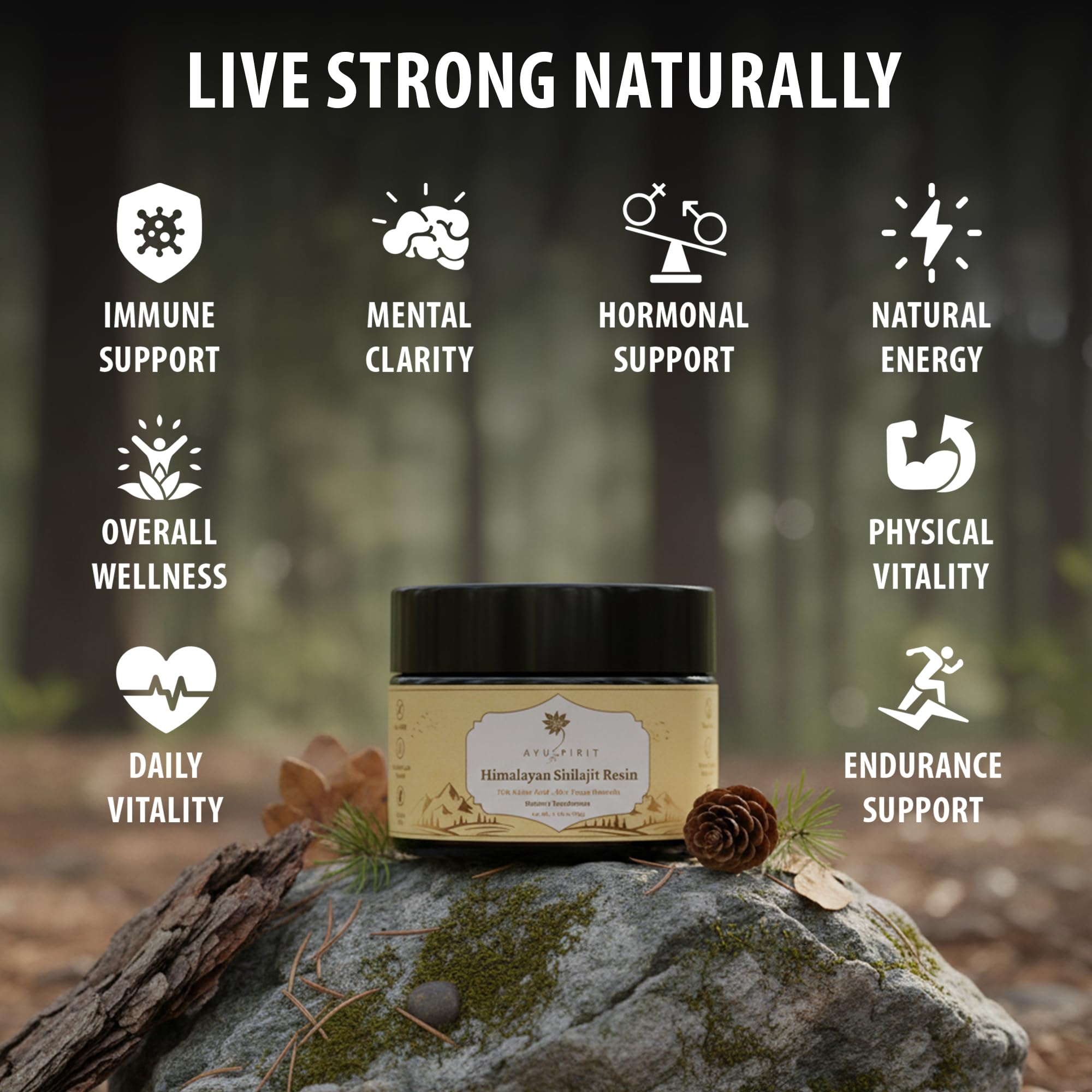 AYUSPIRIT Cuillère en acier inox – dosage précis pour utilisation régulière.