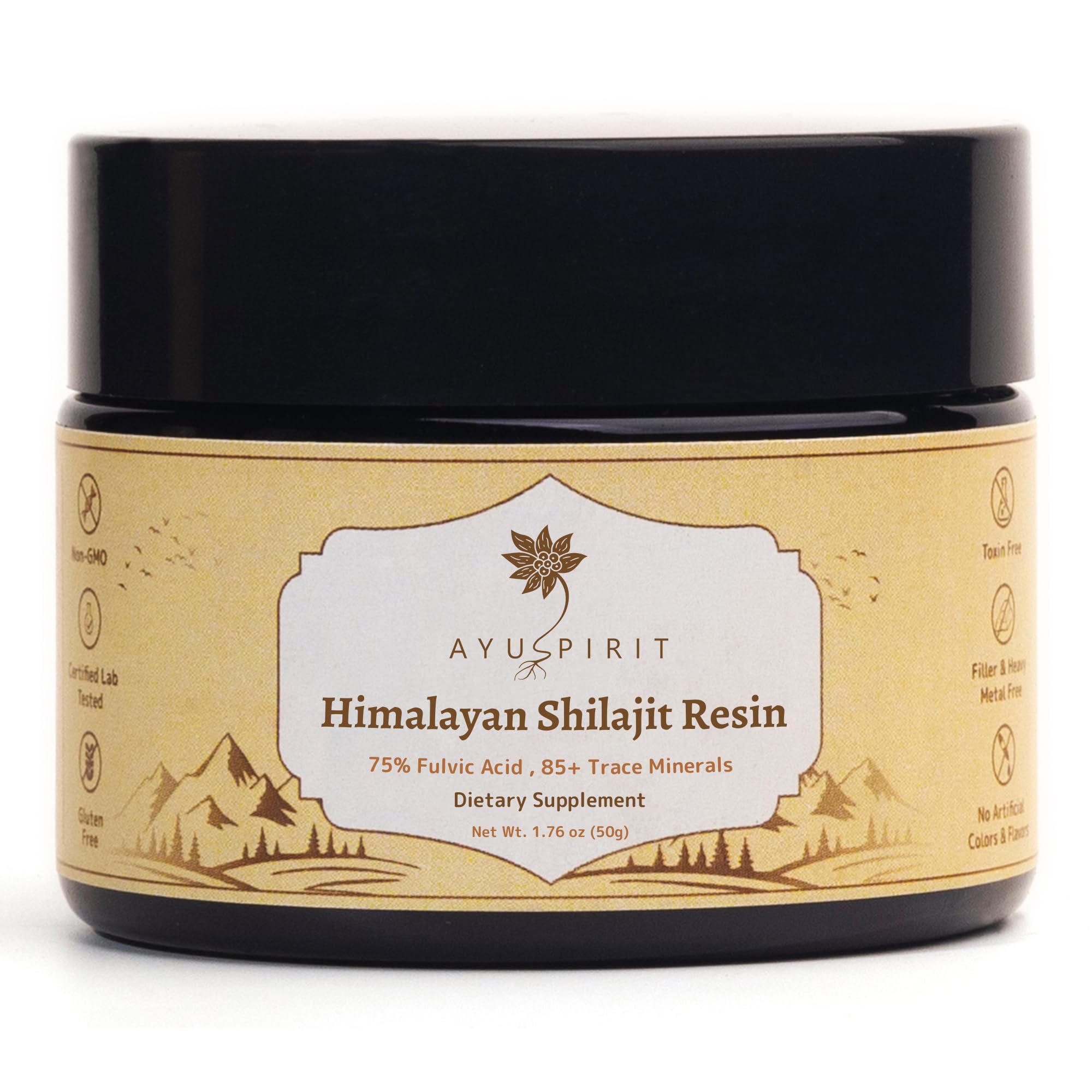AYUSPIRIT Résine Shilajit Himalaya – énergie potentielle pour le quotidien.