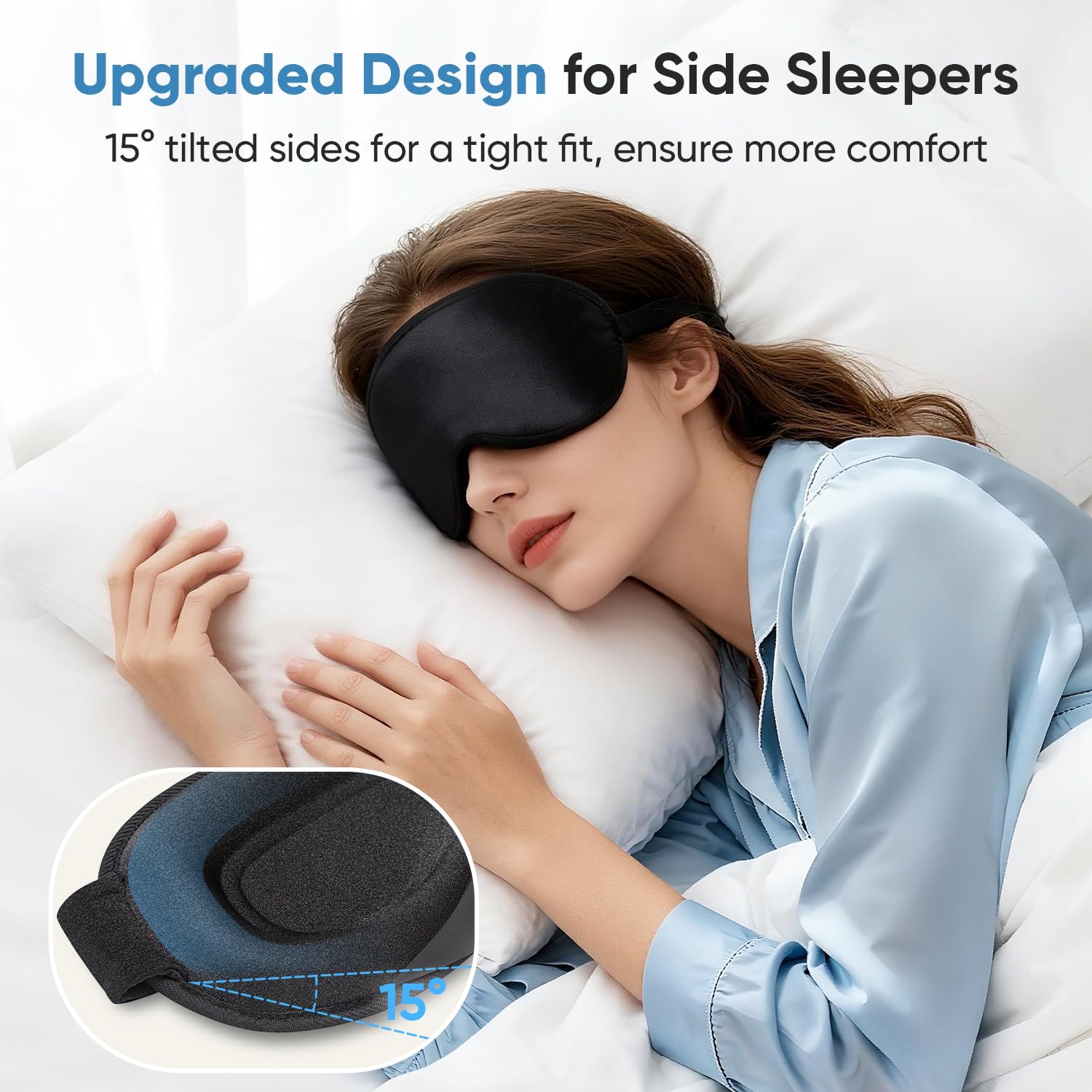 Masque Azang avec attache réglable maintien stable sans glisser.