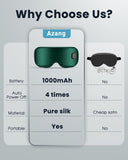 Azang masque yeux chauffant, batterie rechargeable et port pratique en voyage