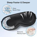 Masque Azang en mousse mémoire respirante offre douceur et fraîcheur nocturne.