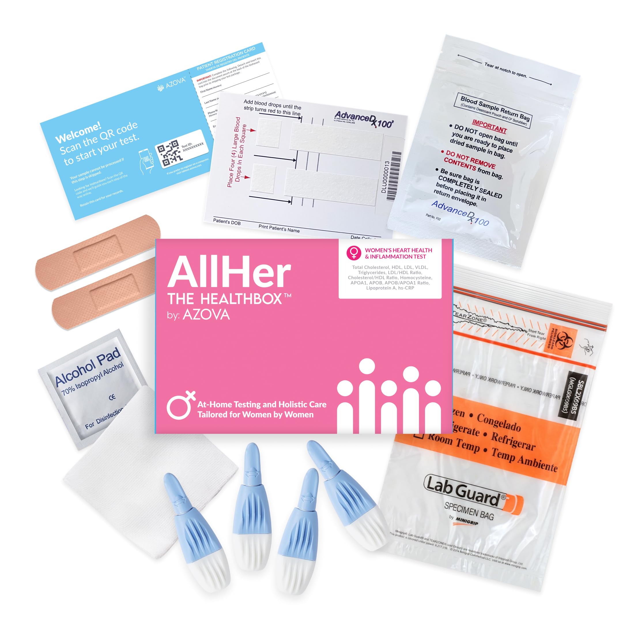 AZOVA kit enveloppe-retour : envoi sûr des échantillons vers le laboratoire certifié