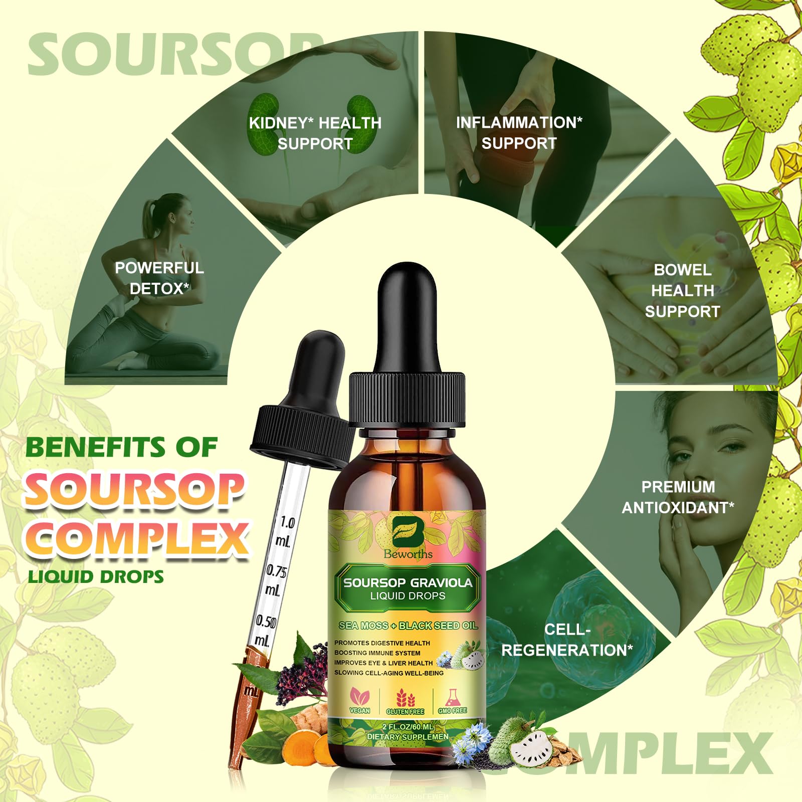 B BEWORTHS Corossol Liquide – huile de nigelle pour un apport nutritif