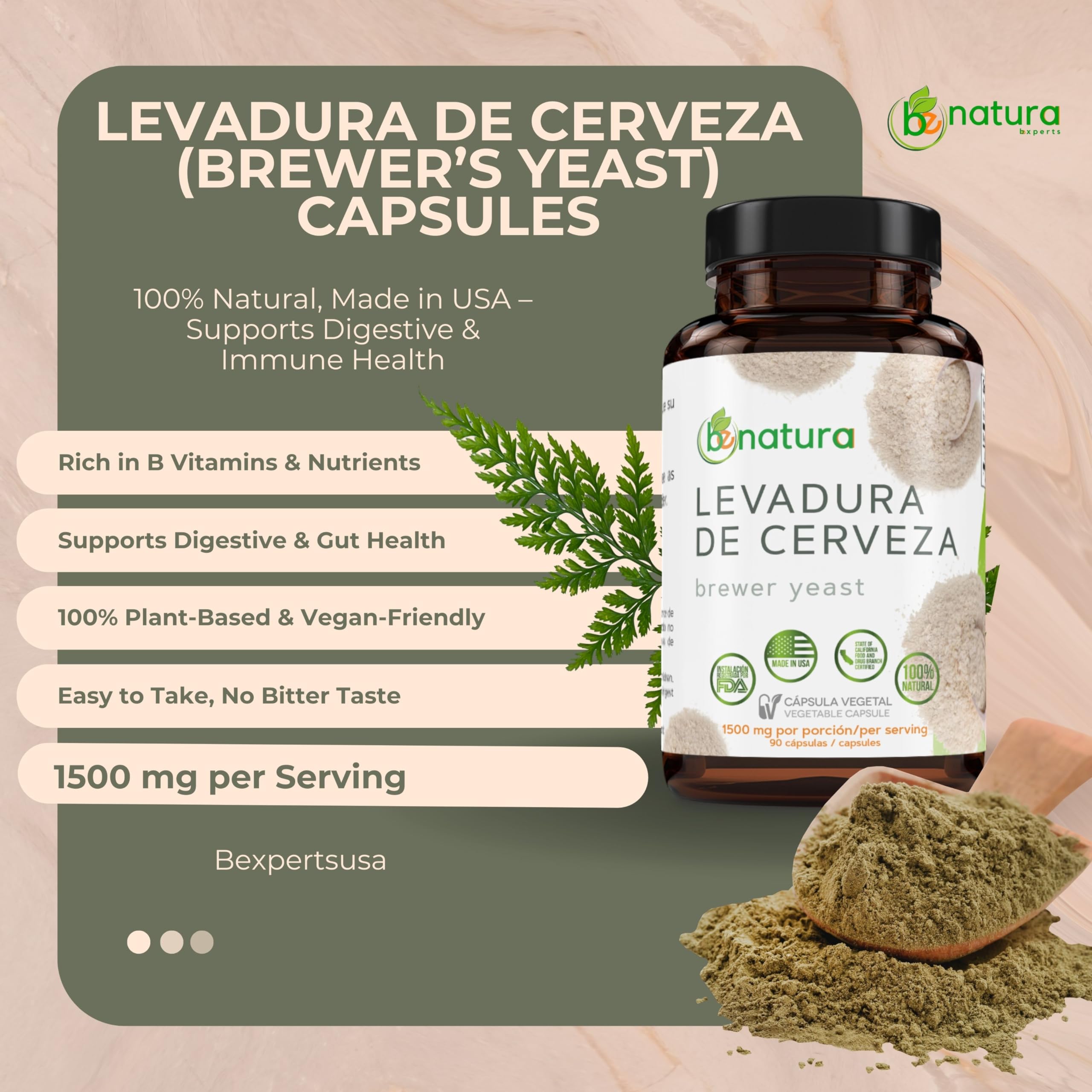 B-Experts Levure de Bière – complément alimentaire riche en nutriments
