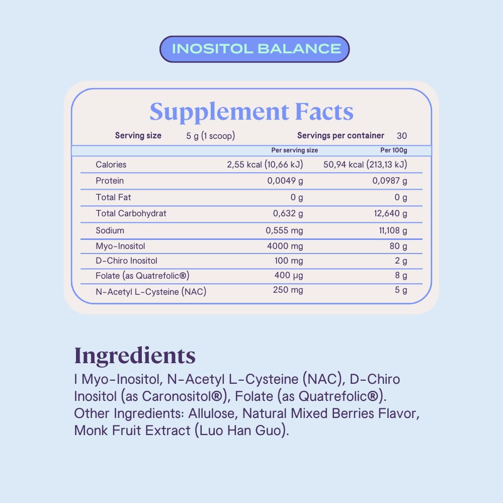 Texture fine et arôme fruits des baies du B-FIT B Inositol Balance.