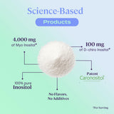 Poudre B-FIT Inositol, texture lisse et facile à incorporer dans café ou smoothie.