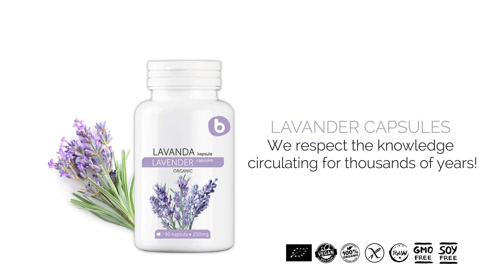 b gélules lavande bio sans-ogm, choix pur et sûr.