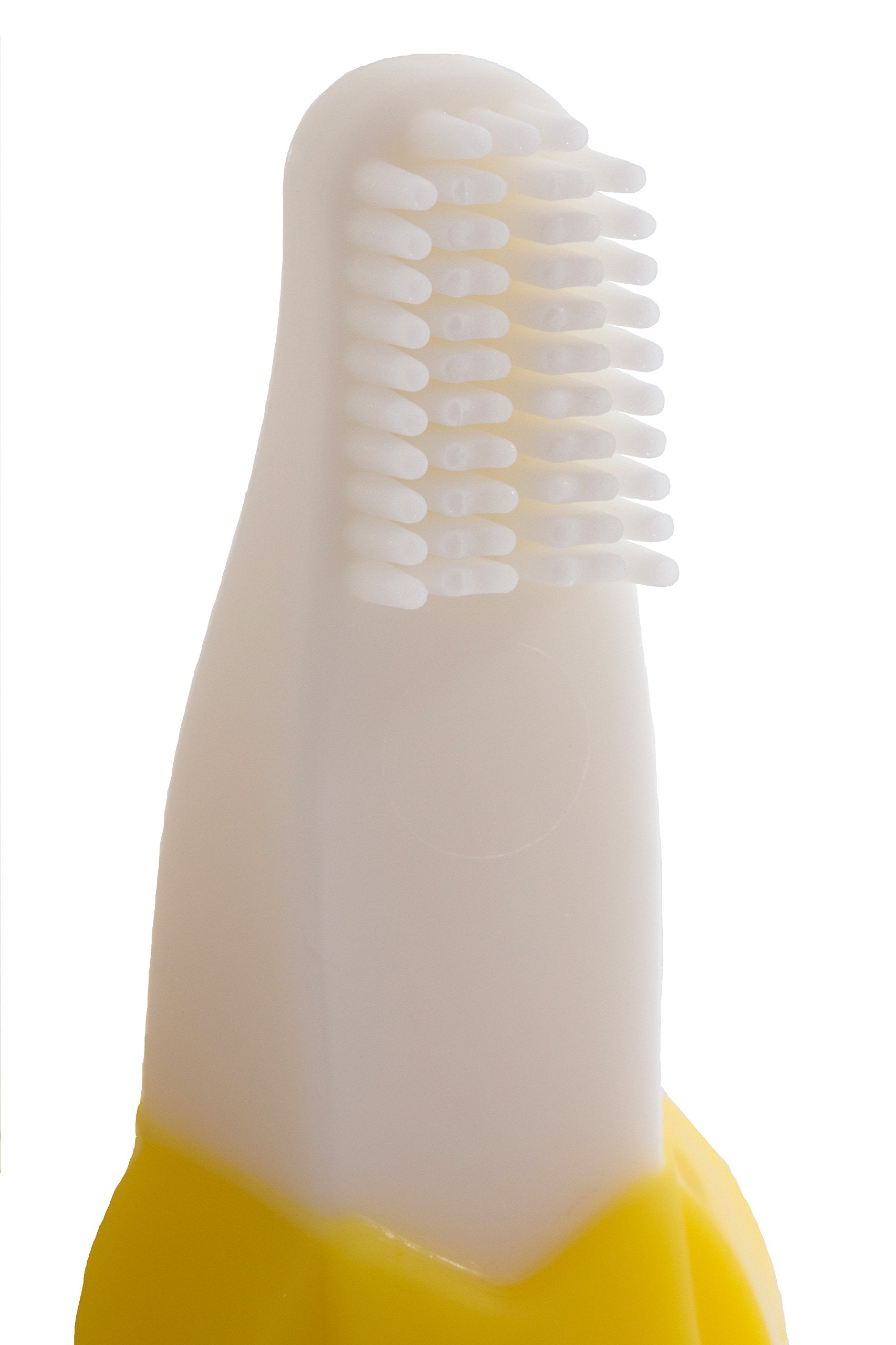 Brosse Baby Banana en silicone alimentaire doux, plus confortable.