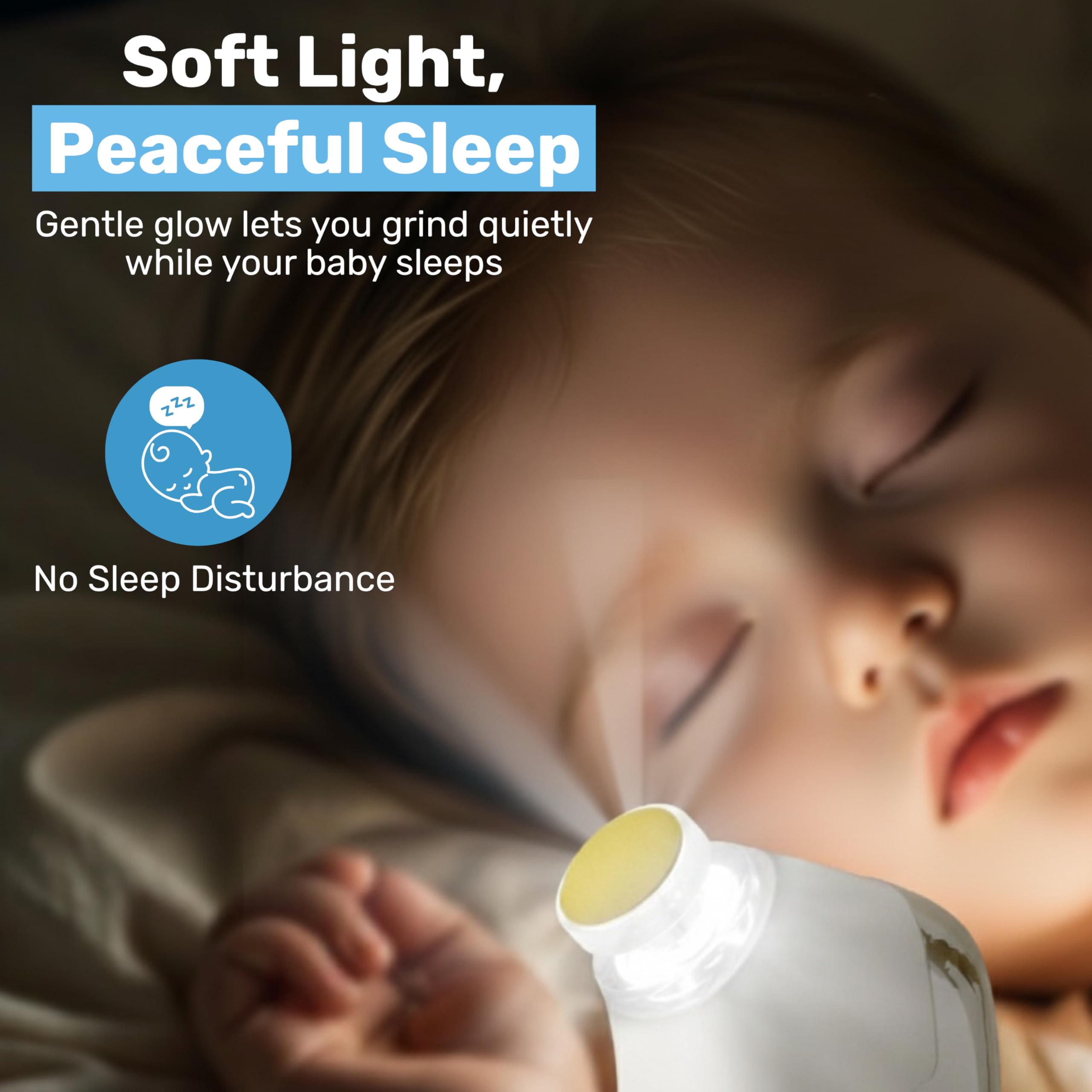 Baby Proof Me kit ongles bébé lampe LED intégrée pour meilleure visibilité.