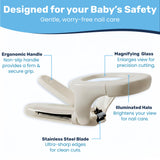 Baby Proof Me loupe LED pour une précision maximale sur les ongles.
