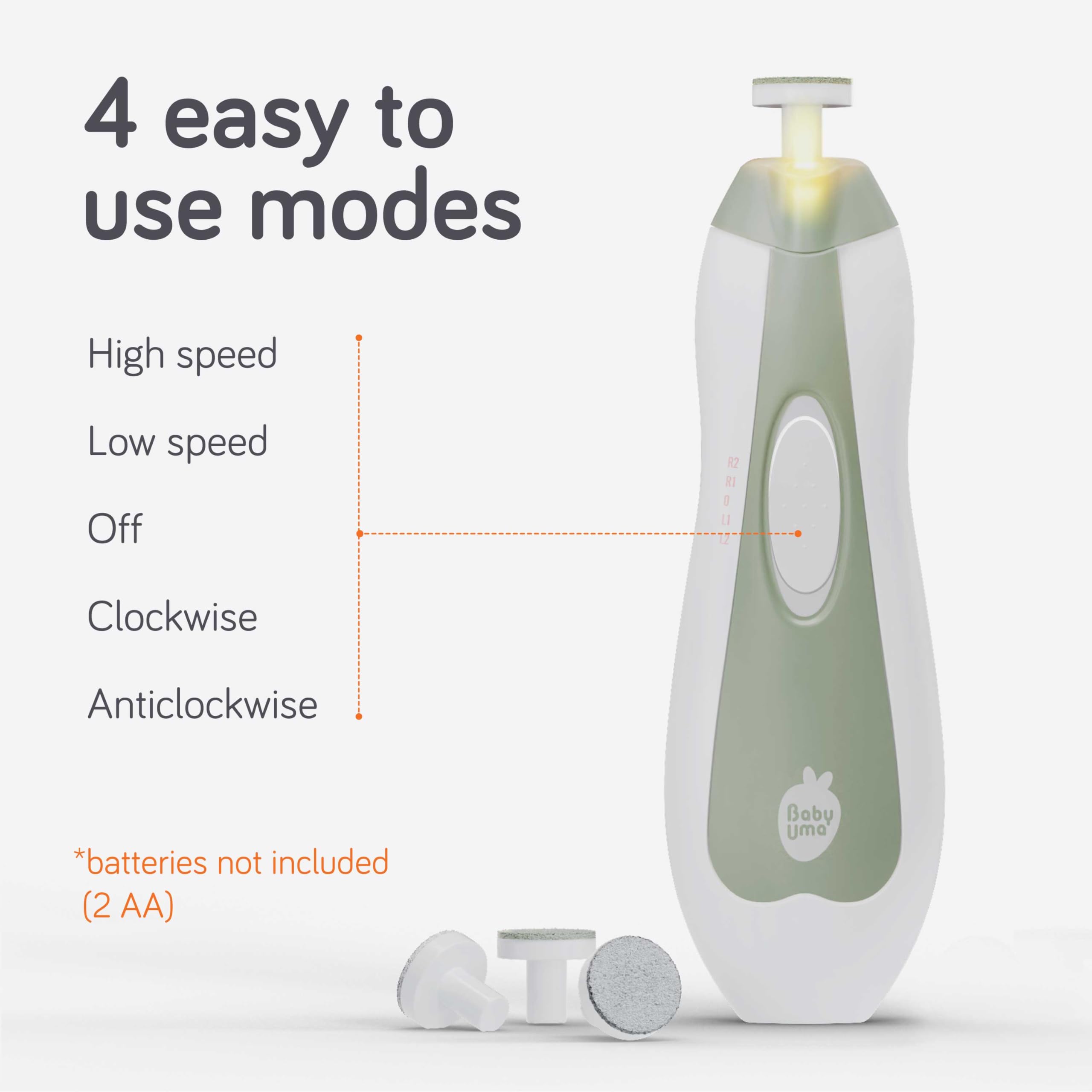 Conception compacte Baby Uma, prise en main confortable.