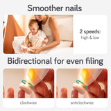 Baby Uma lime à ongles deux vitesses pour ajuster le soin des ongles.