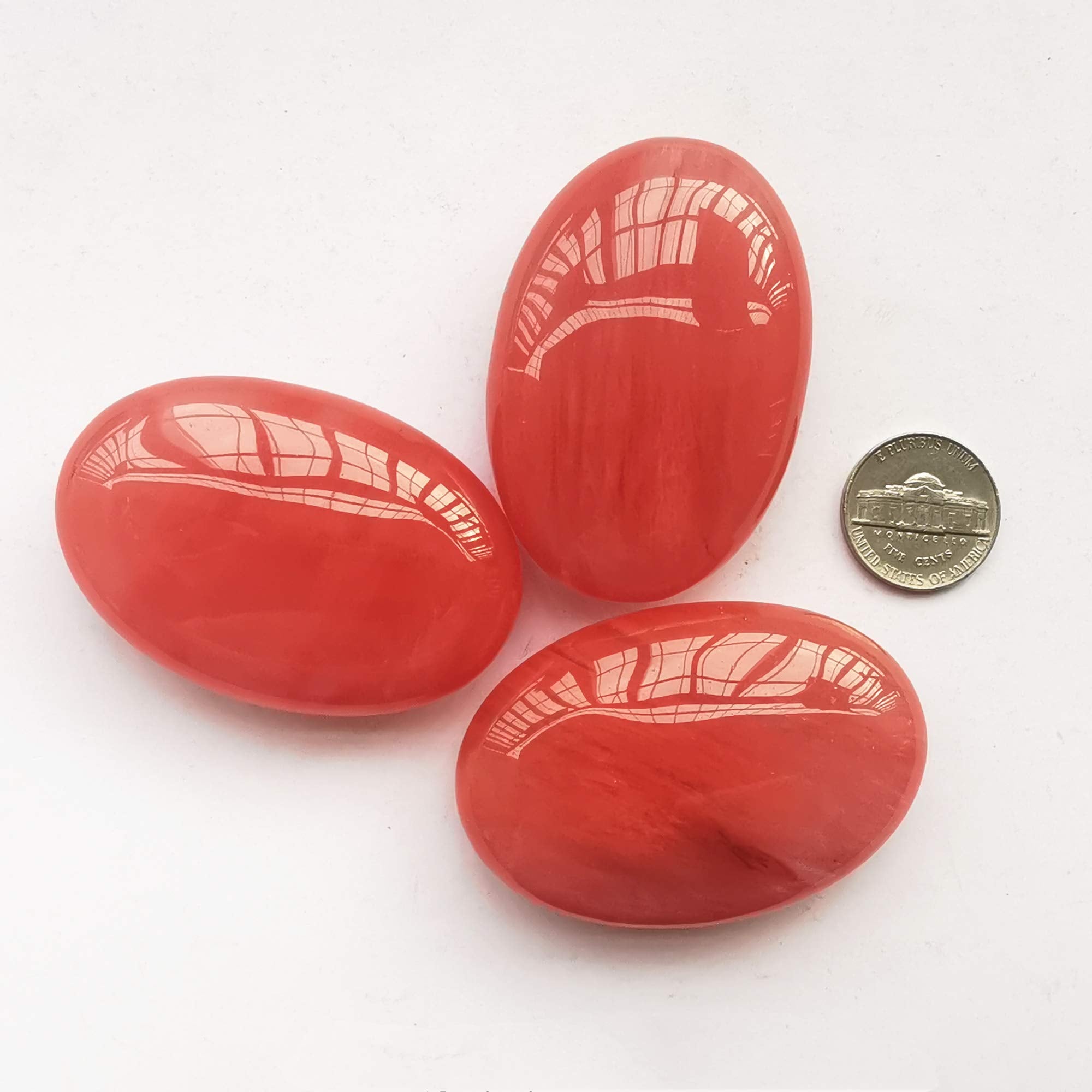 Bacatgem pierre quartz cerise ovale, démonstration en détail pour massage
