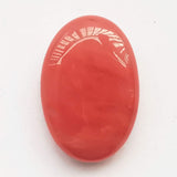 Bacatgem pierre quartz cerise ovale en paume pour relaxation et méditation