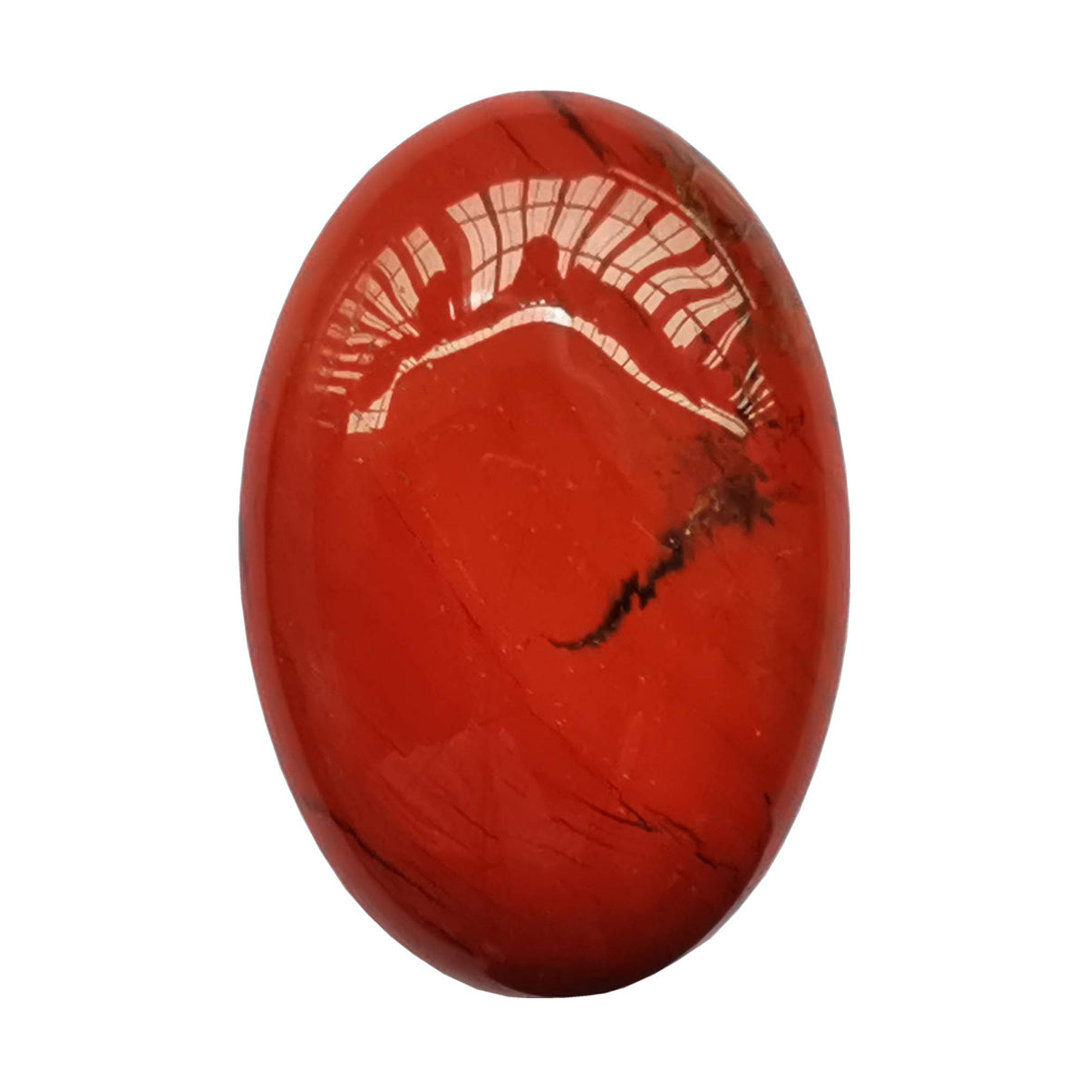 Bacatgem jaspe rouge ovale – pierre de massage pour relaxation et méditation