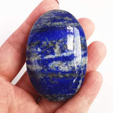 Bacatgem lapis-lazuli oval texture naturelle, idéale pour massage et rééquilibrage.