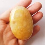 Bacatgem pierre naturelle cristal jaune glacé, utile pour concentration et apaisement.