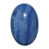 Bacatgem pierre aventurine bleue ovale, idéale pour relaxation et méditation.