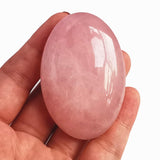 Bacatgem quartz rose pierre ovale, massage bien etre et toucher doux