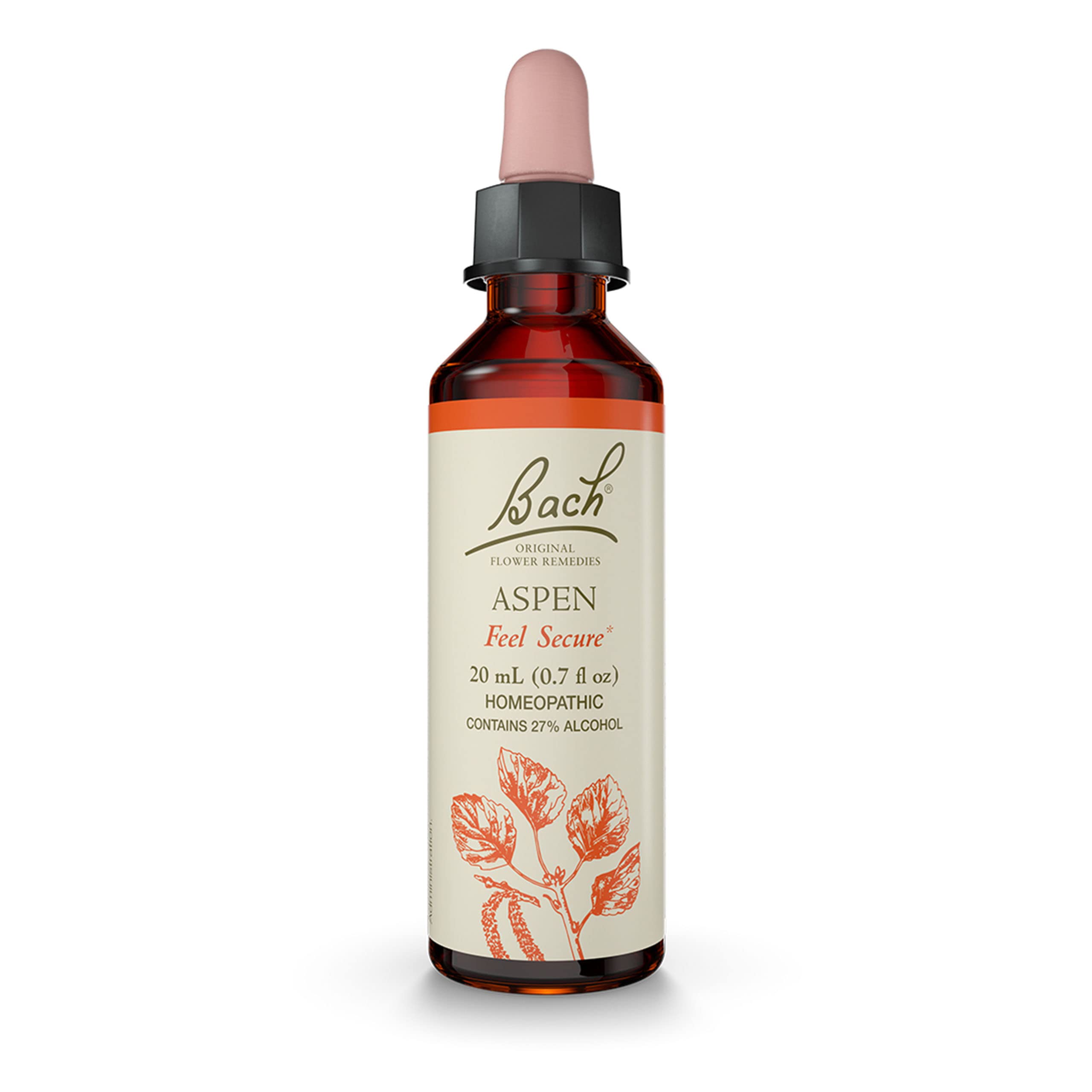 Bach Aspen: bouteille-gouttes pour équilibre émotionnel naturel.