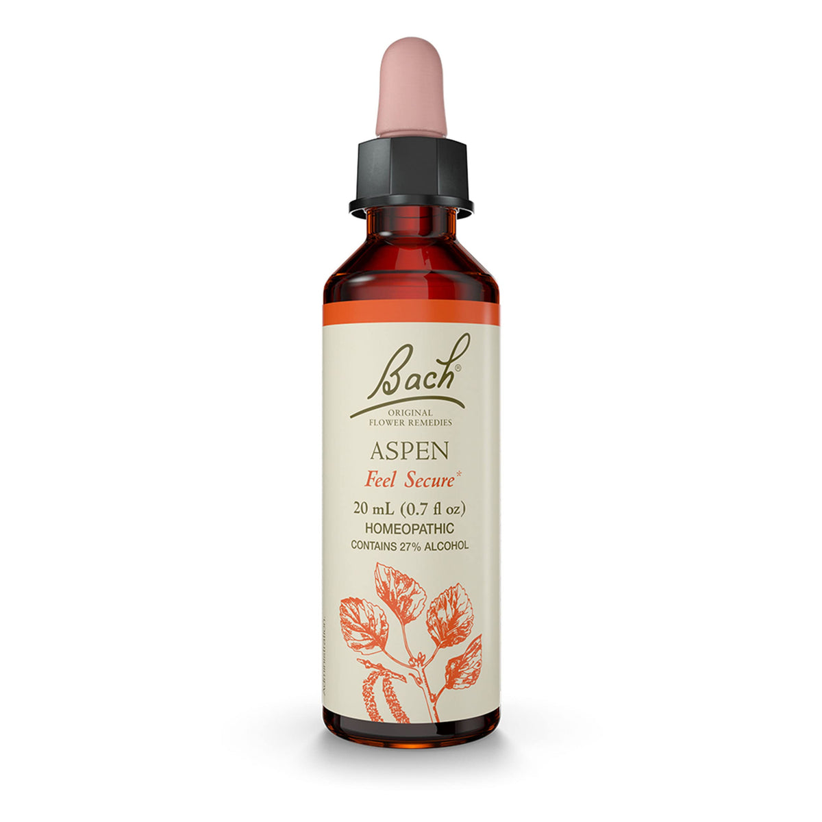 Bach Aspen: bouteille-gouttes pour équilibre émotionnel naturel.