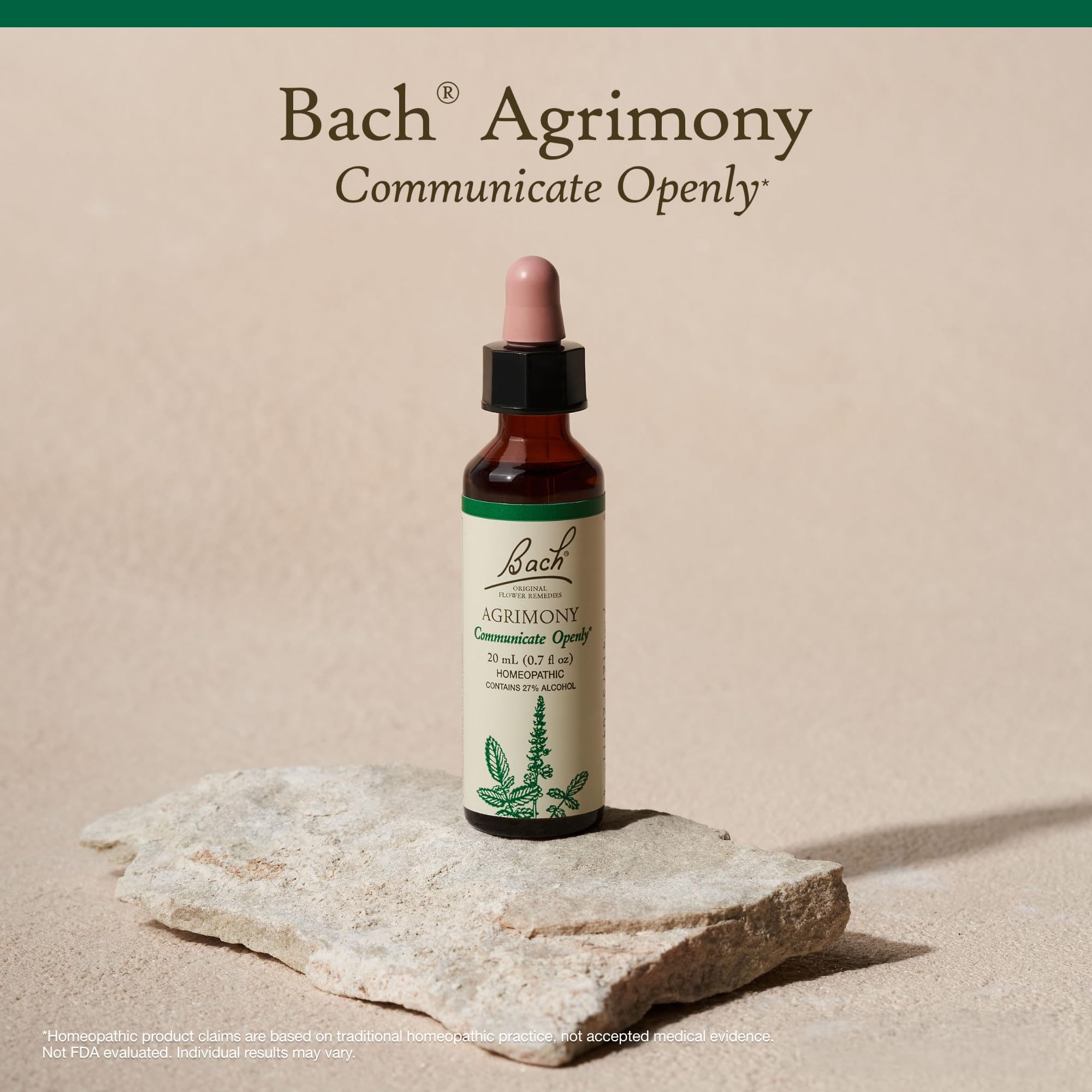 Pack de deux flacons Bach Agrimonie, solution naturelle pour l'équilibre émotionnel.