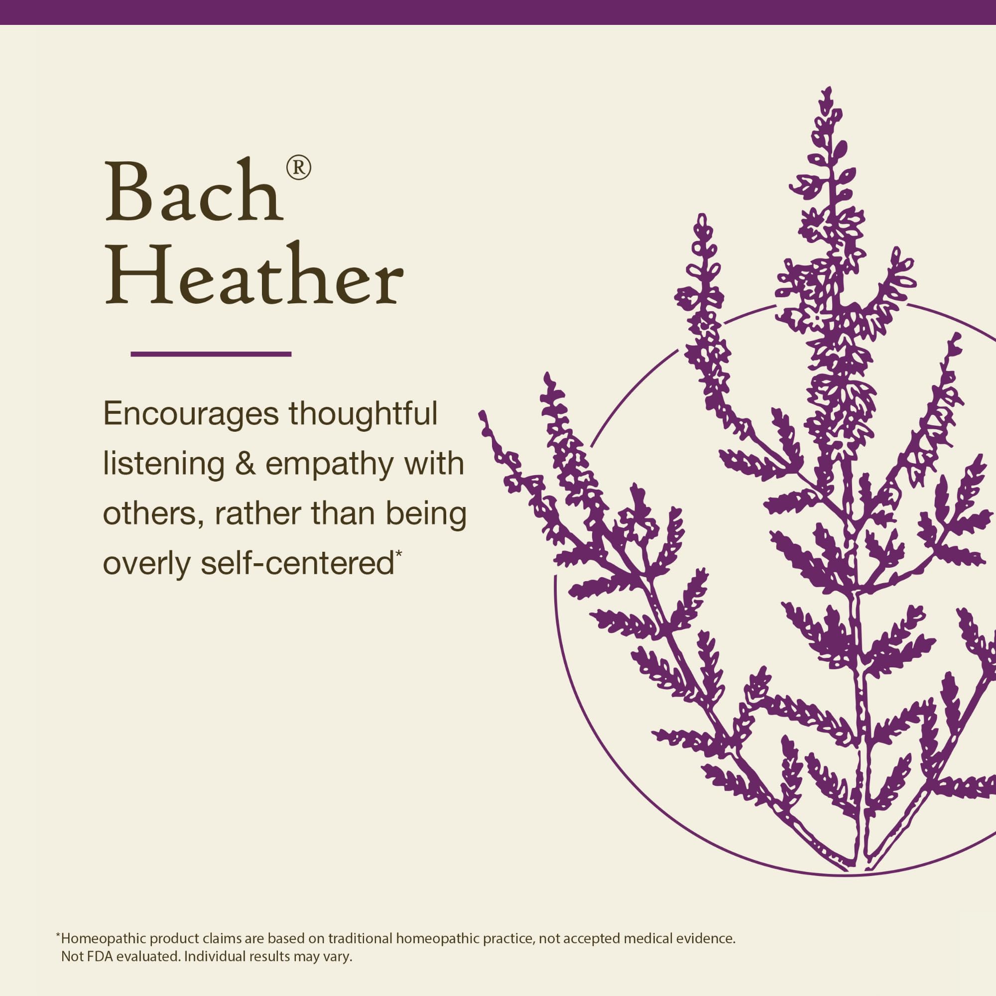 Bach Heather, gouttes sous langue pour usage rapide.