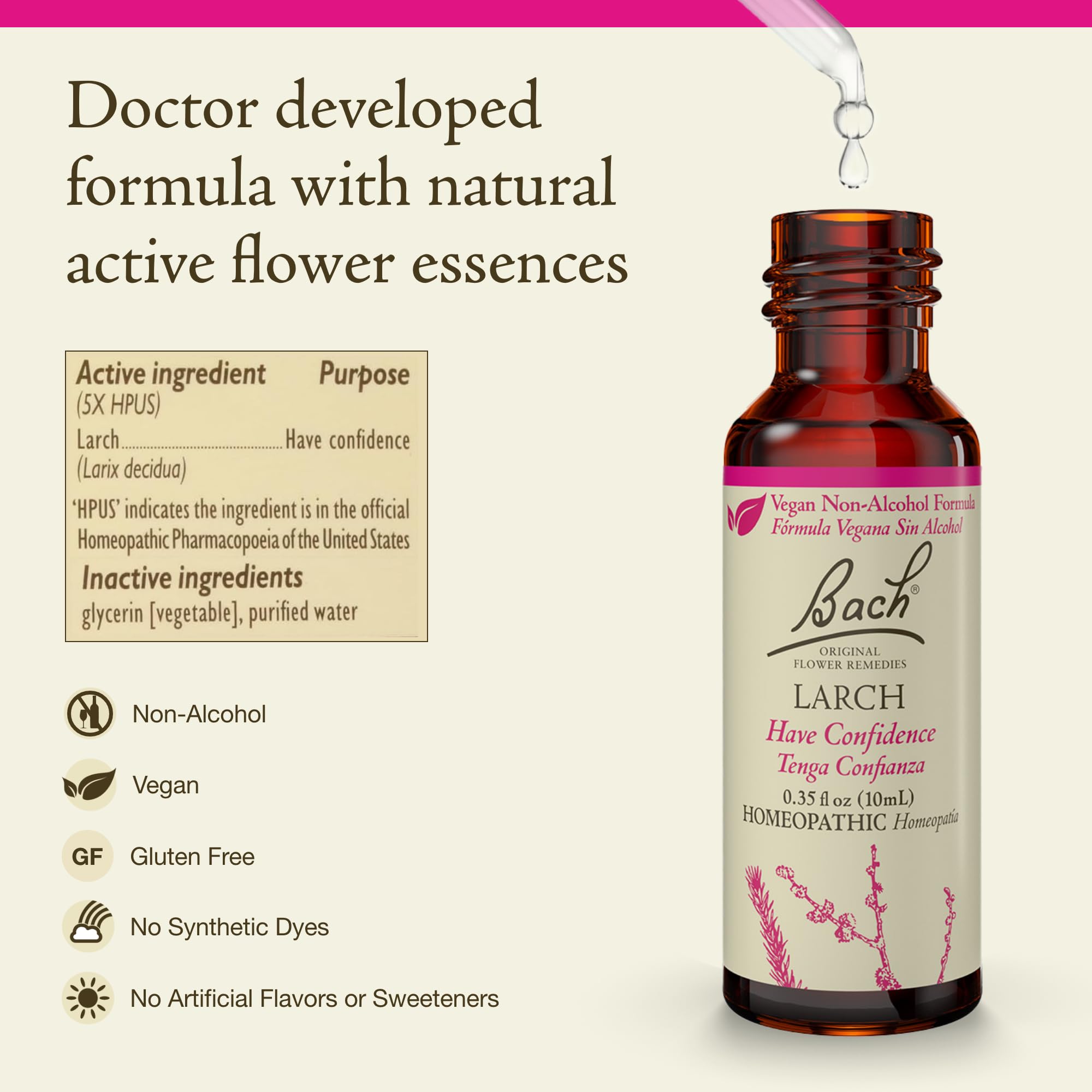 Bach Larch - formule sans alcool pour l'équilibre émotionnel au quotidien.