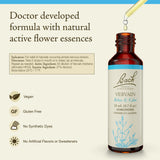Bach Original Fleurs Vervaine, gouttes et pipette, usage simple pour apaiser l'esprit.