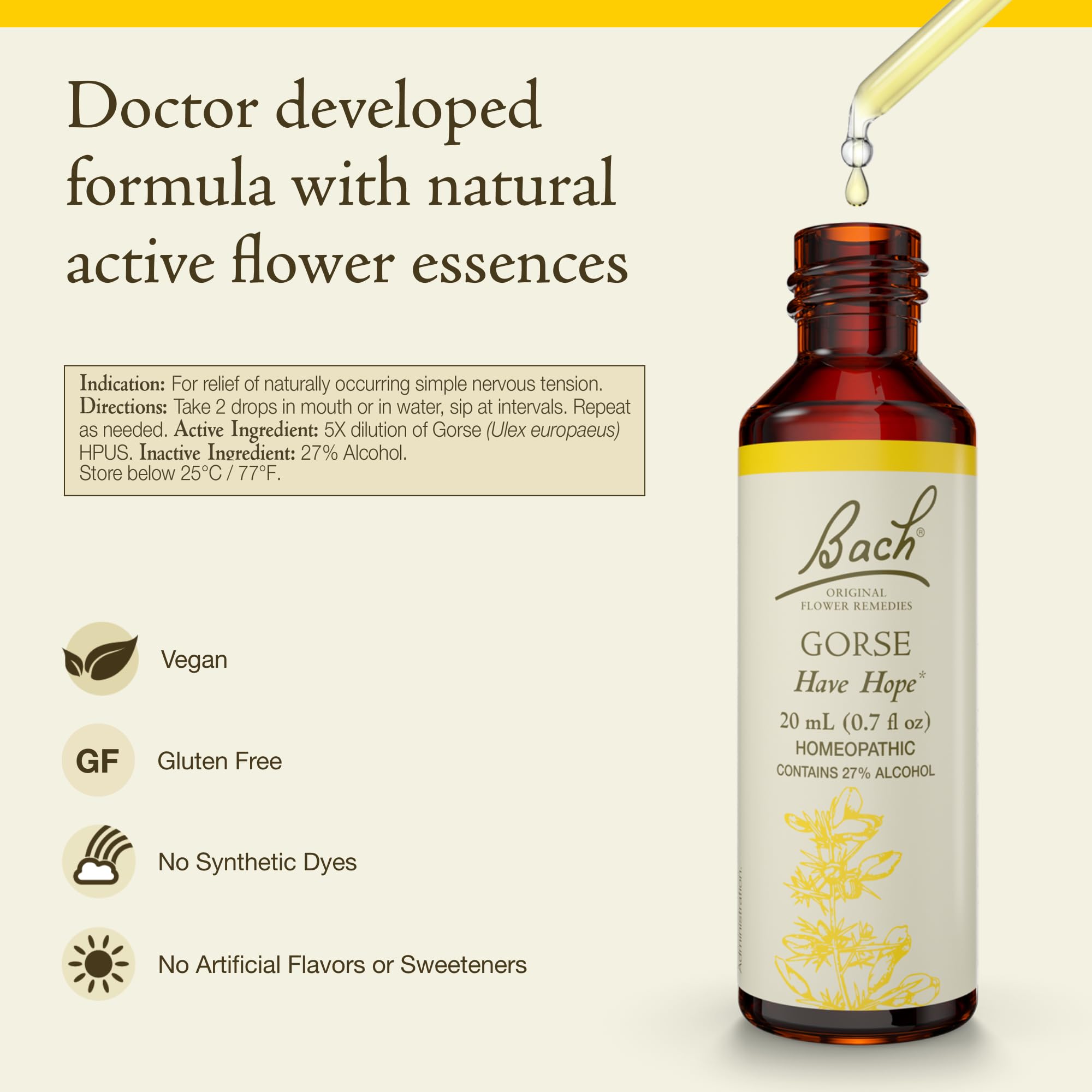 Gorse etui 20ml – Utilisation pratique pour soutenir votre routine émotionnelle tout au long de la journée.