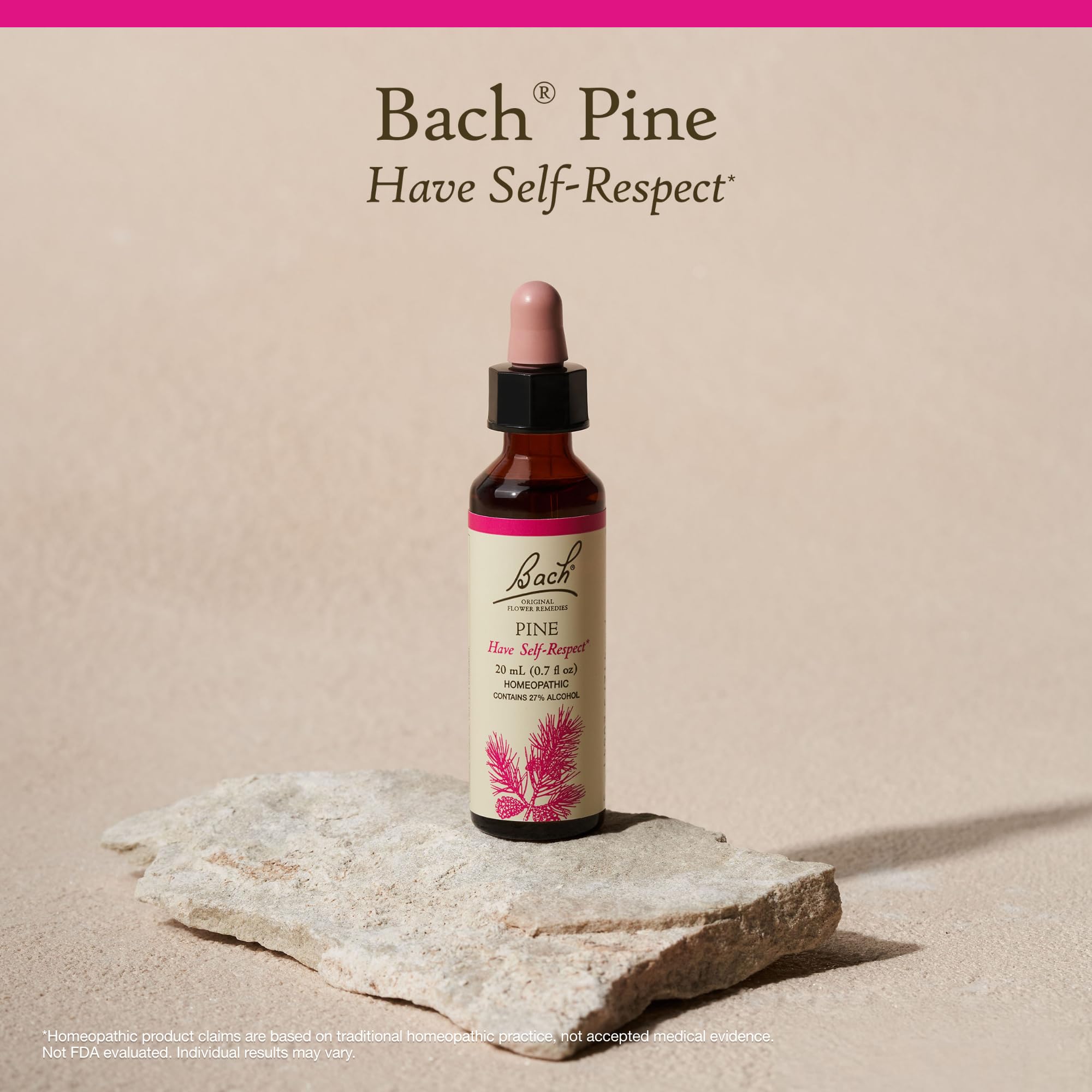 Bach Pine – emballage et présentation du produit.