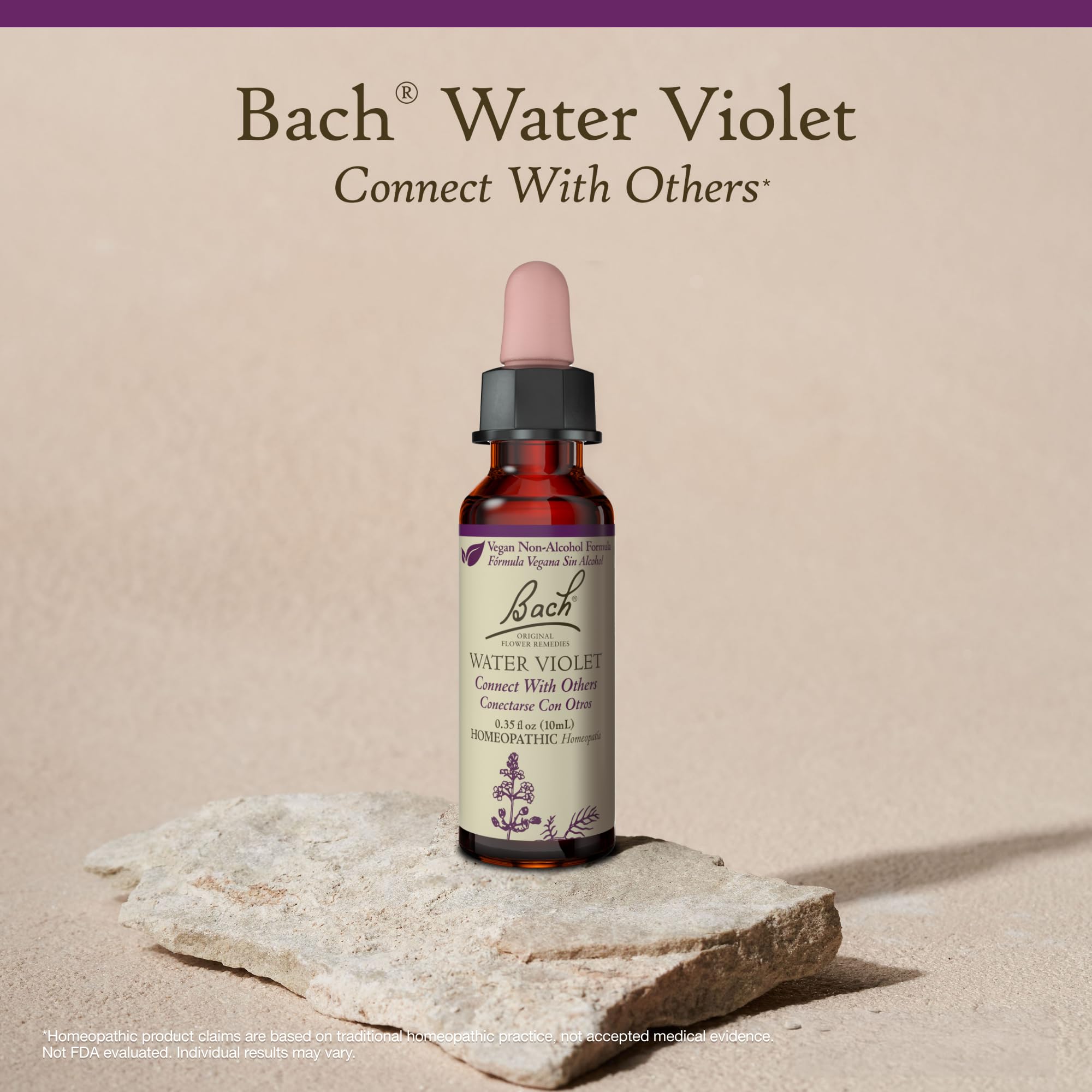 Emballage Water Violet sans alcool et écologique, pratique et vegan.