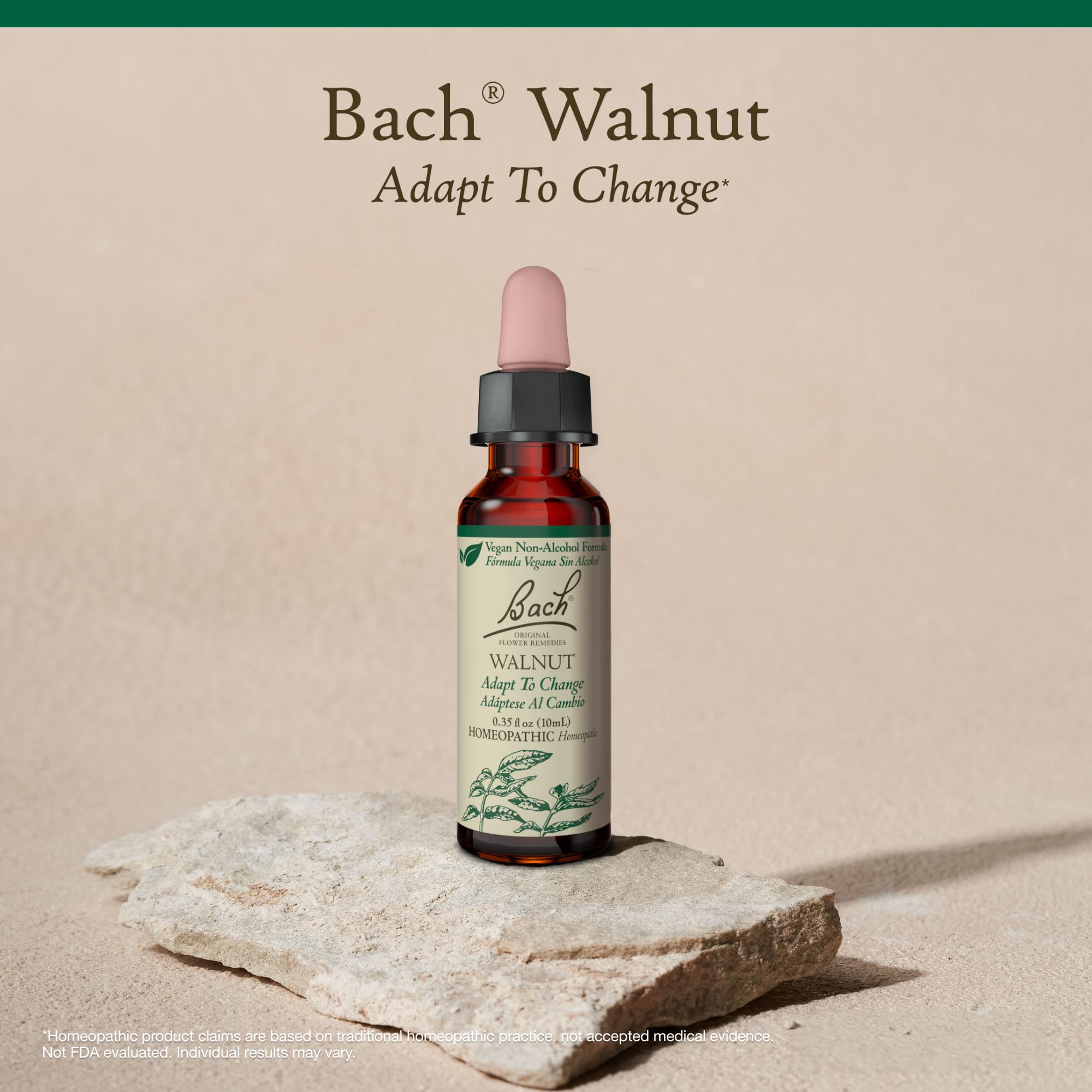 Emballage Bach Remèdes Fleurs Noyer: produit végan et sans allergènes.