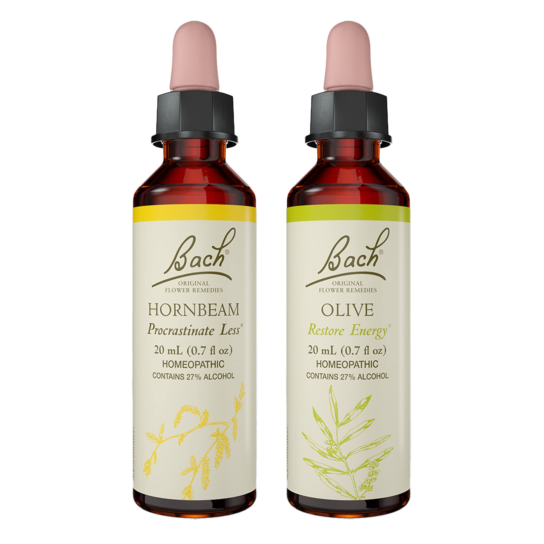 Bach Flower Remedies Olive: bouteille 20 ml, revitalise l'énergie mentale et la concentration.