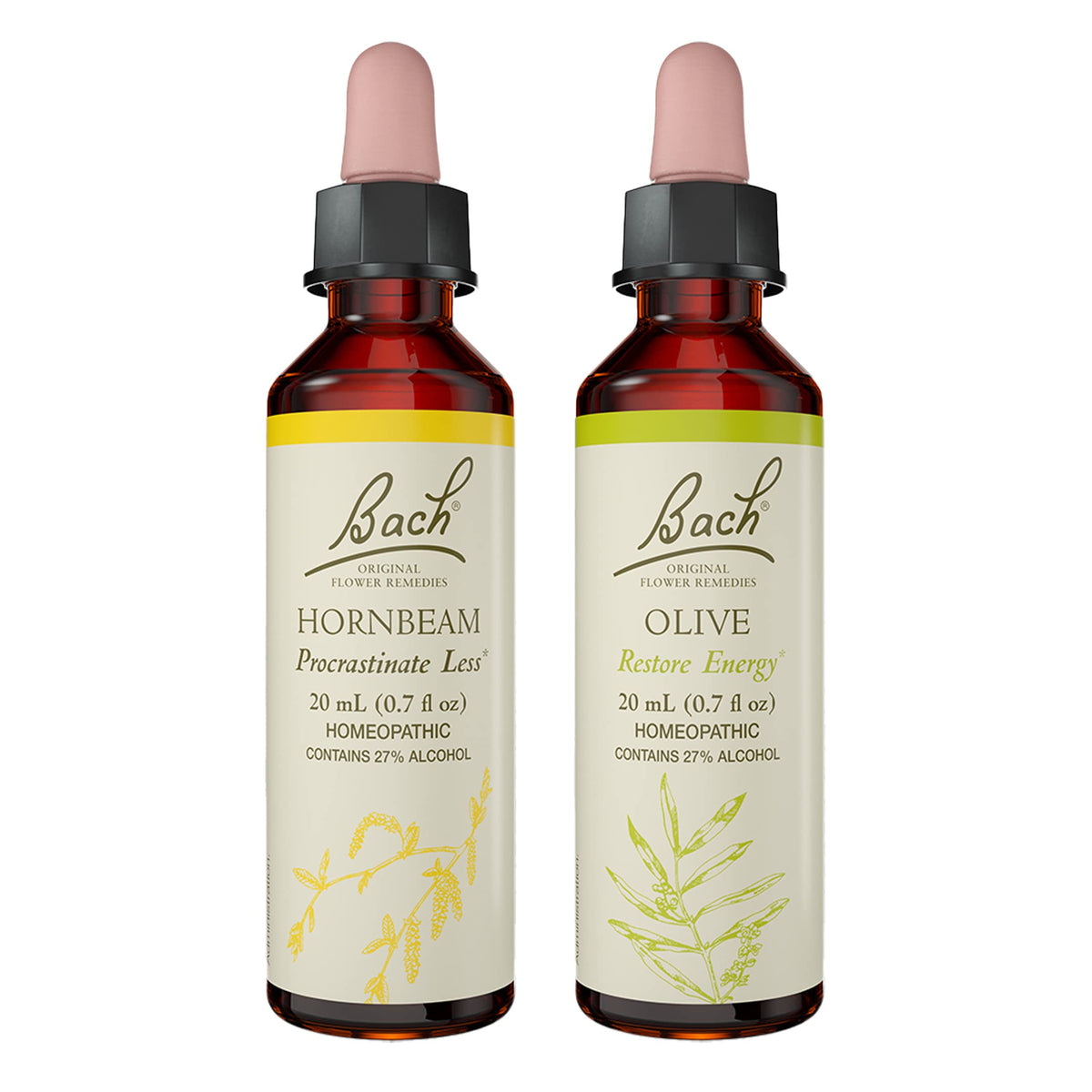 Bach Flower Remedies Olive: bouteille 20 ml, revitalise l'énergie mentale et la concentration.