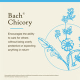 Bach Fleurs Chicorée, gouttes à déposer sous la langue pour un usage rapide.
