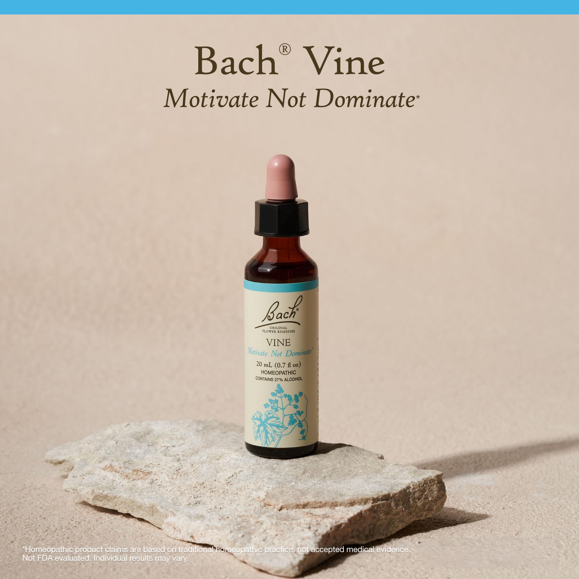 Bach Remèdes Floraux Vine flacon 20 mL pratique pour usage quotidien.