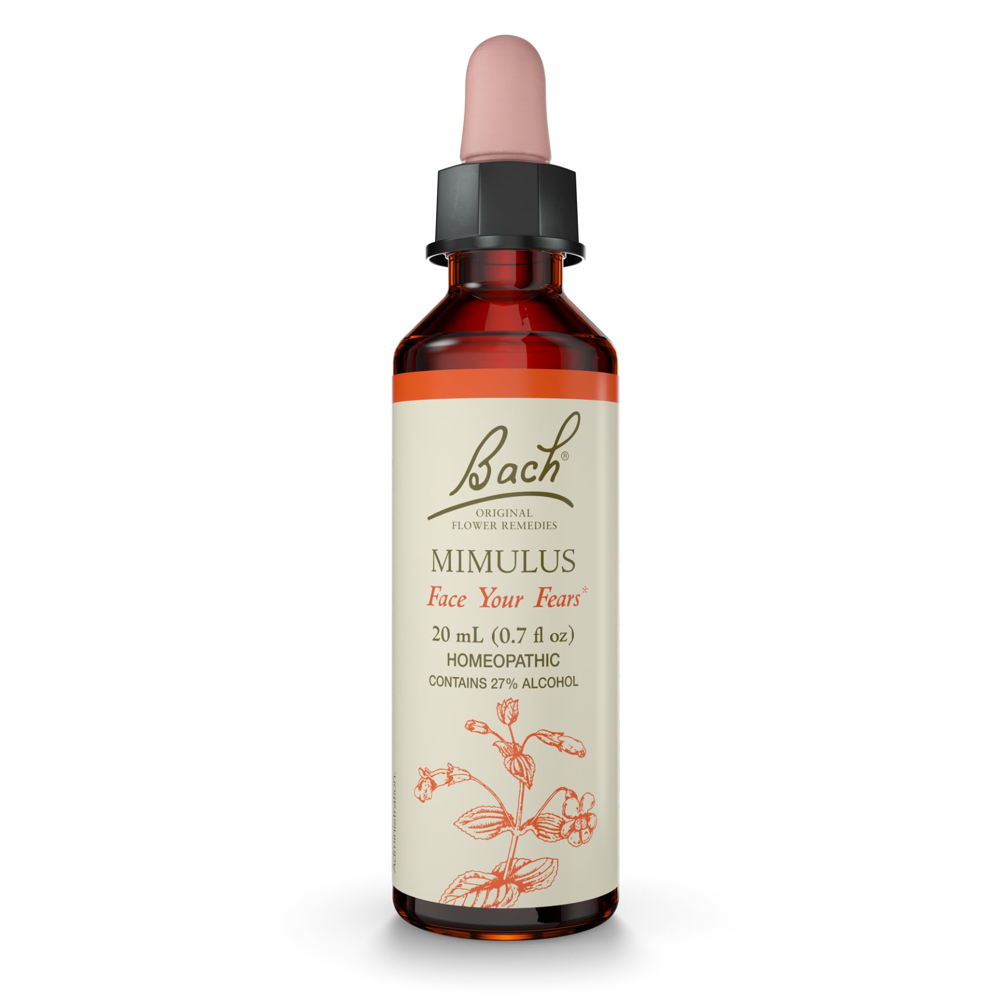 Mimulus de Bach flacon 20 mL face aux peurs quotidiennes pour l'équilibre émotionnel