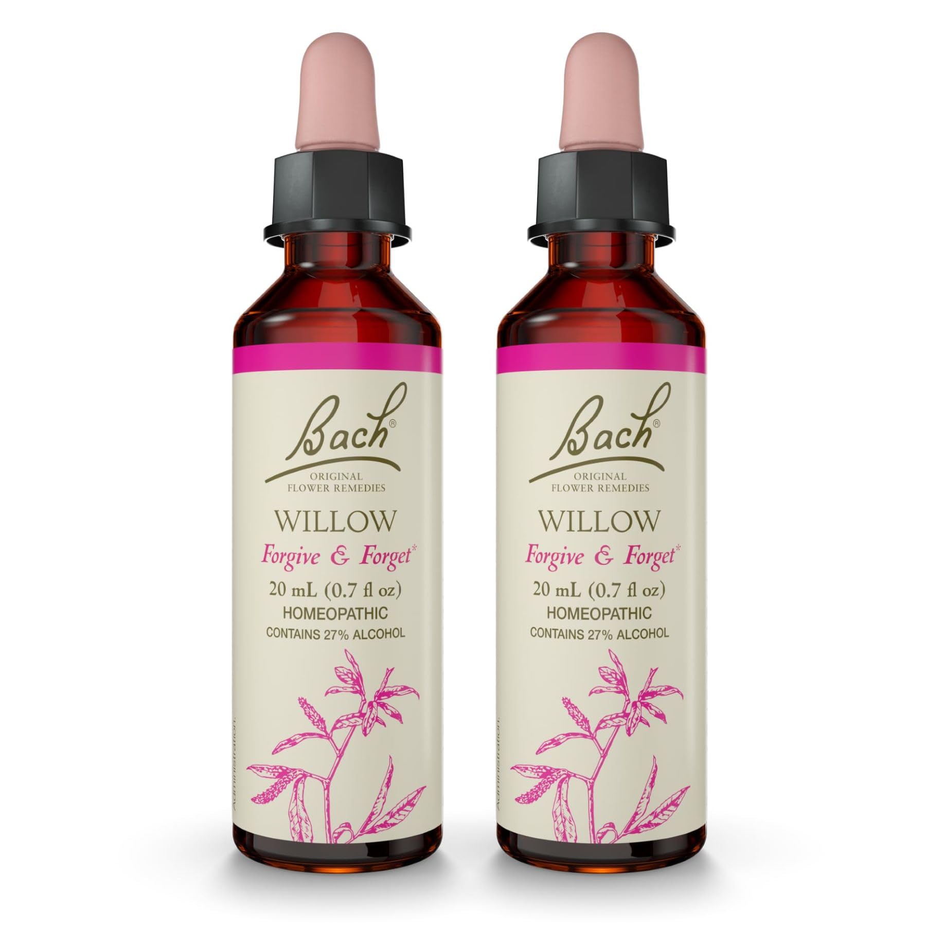 Bach Remedies Saule flacon 20 ml avec pipette pour un équilibre émotionnel durable.