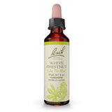 Bach Remedies White Chestnut flacon 20 ml sur table pour l'équilibre émotionnel.