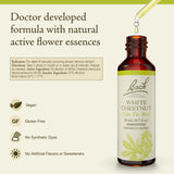 Bach Remedies White Chestnut gouttes sous-langue pour calmer les pensées répétitives.
