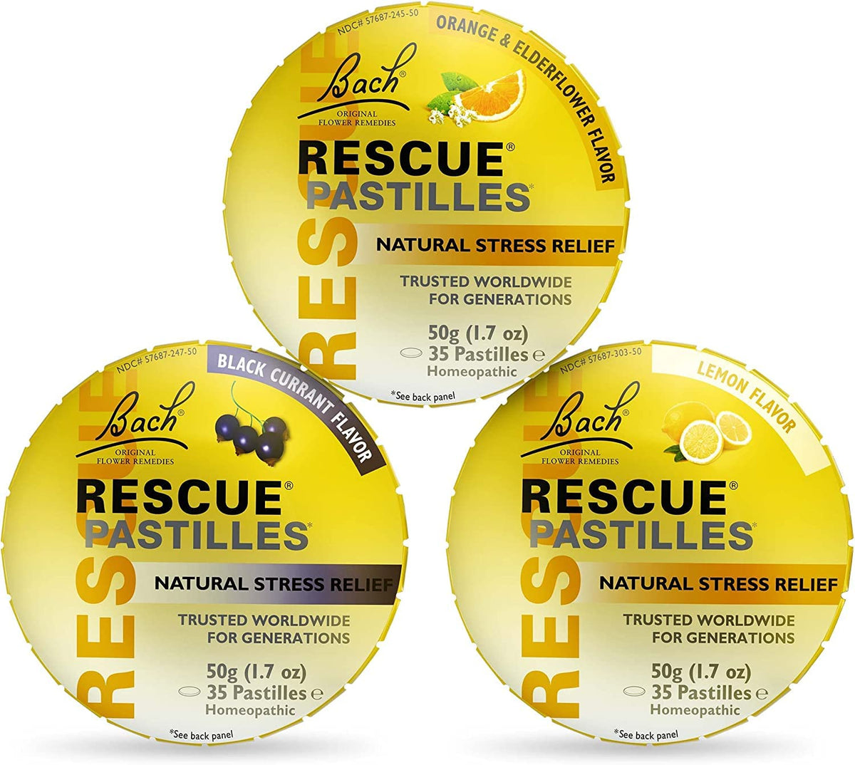 Pastilles Rescue Bach goût orange et fleur d’oranger pour calmer les moments de stress