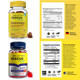 Bach Rescue Plus Melatonin Sleep Gummies, bouteille visible, aide potentielle au sommeil.