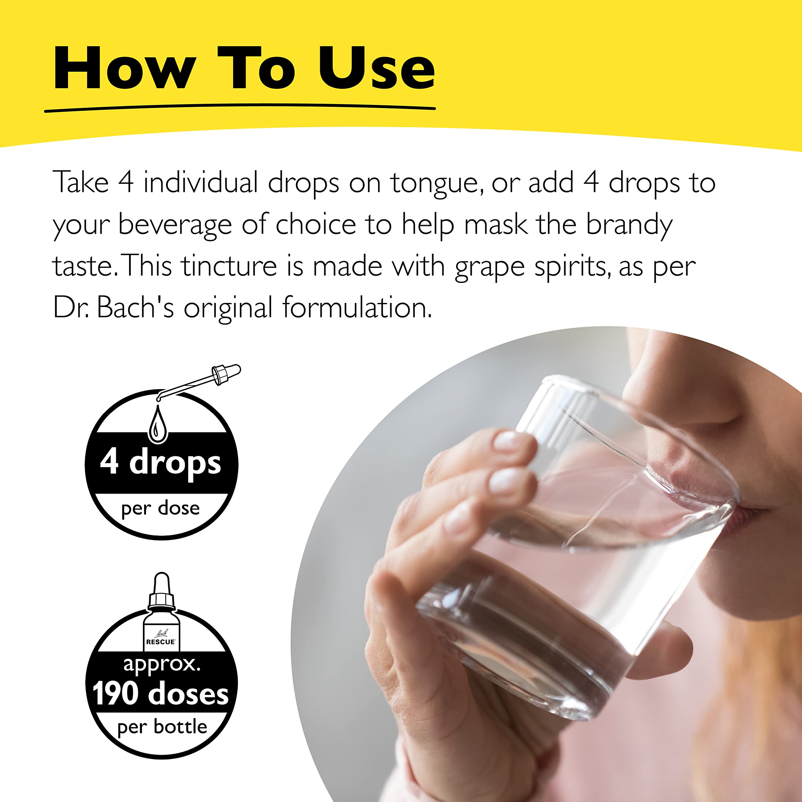 Boîte jaune Bach Rescue Remedy, emballage emblématique pour un usage discret