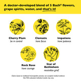 Utilisation quotidienne facile de Bach Rescue Remedy en bouteille de 10 mL.