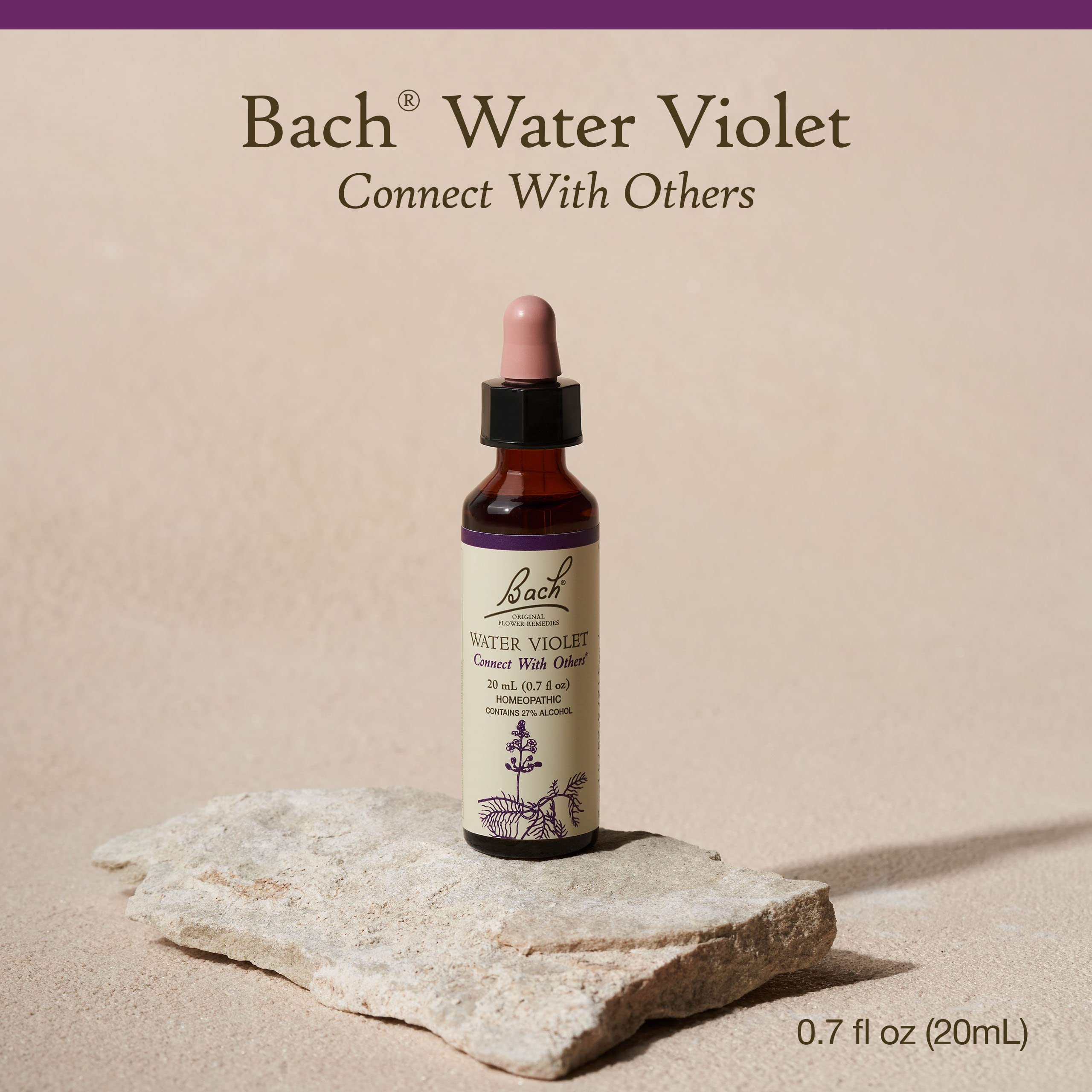 Gouttes sous la langue Violette d’eau Bach pour faciliter les échanges.